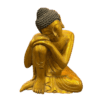 Buda dorado en posición de meditación.