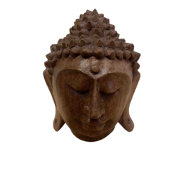 Cabeza Buda tallada en Madera