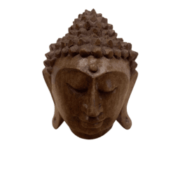 Cabeza Buda tallada en Madera