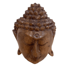 Alternative view of Cabeza Buda tallada en Madera