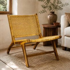 Butaca Madera y Rattan