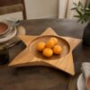 plato estrella madera